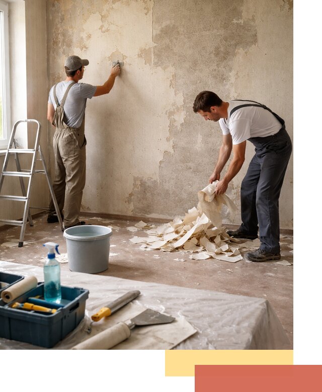 Снятие старых обоев в Алейске быстро и качественно