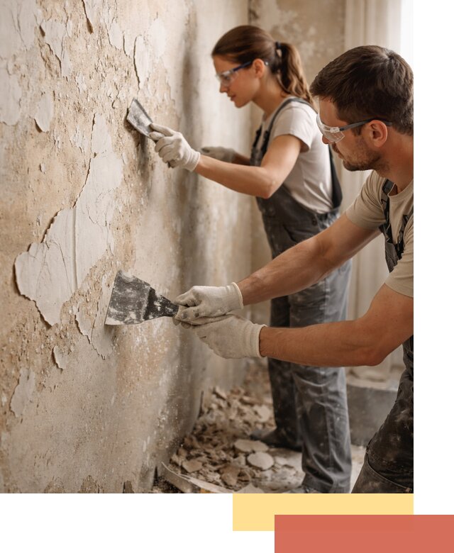 Снятие старой шпаклевки и подготовка поверхностей в Алейске