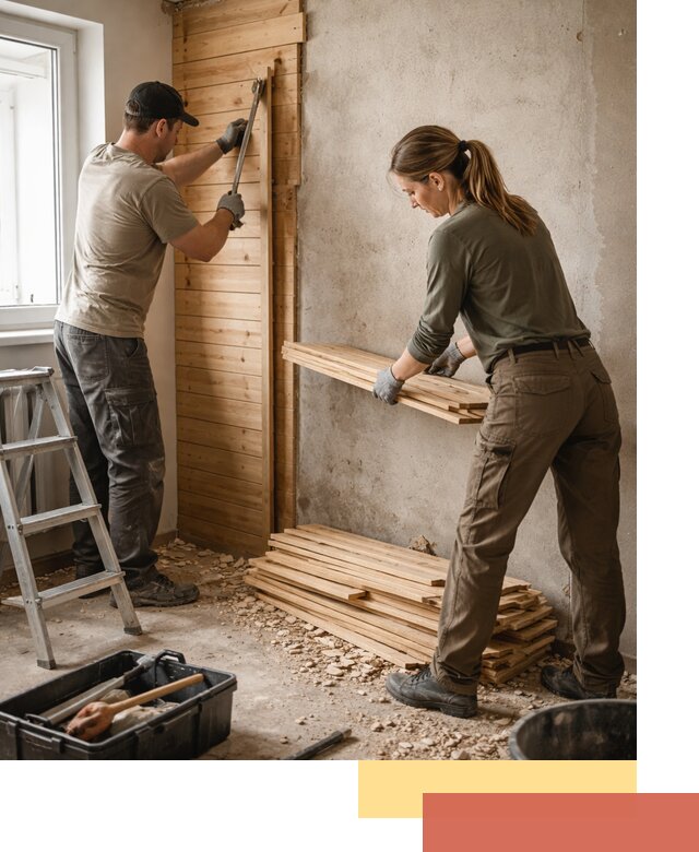 Демонтаж вагонки со стен в Алейске — профессиональный демонтаж