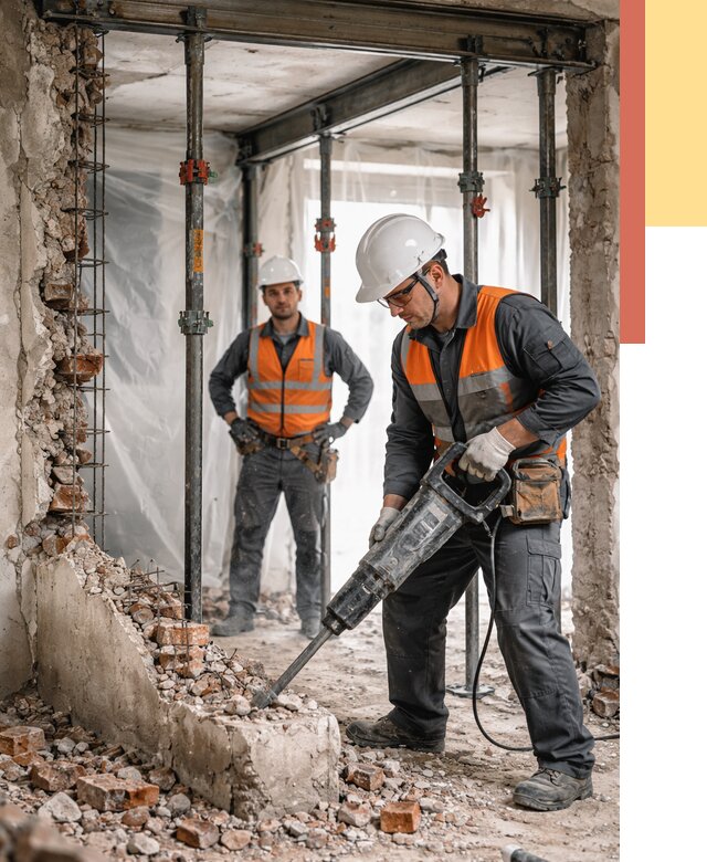 Снос несущих стен в Алейске от 10569 руб. — демонтаж несущей стены под ключ | ОТДЕЛОЧНИК-Лук