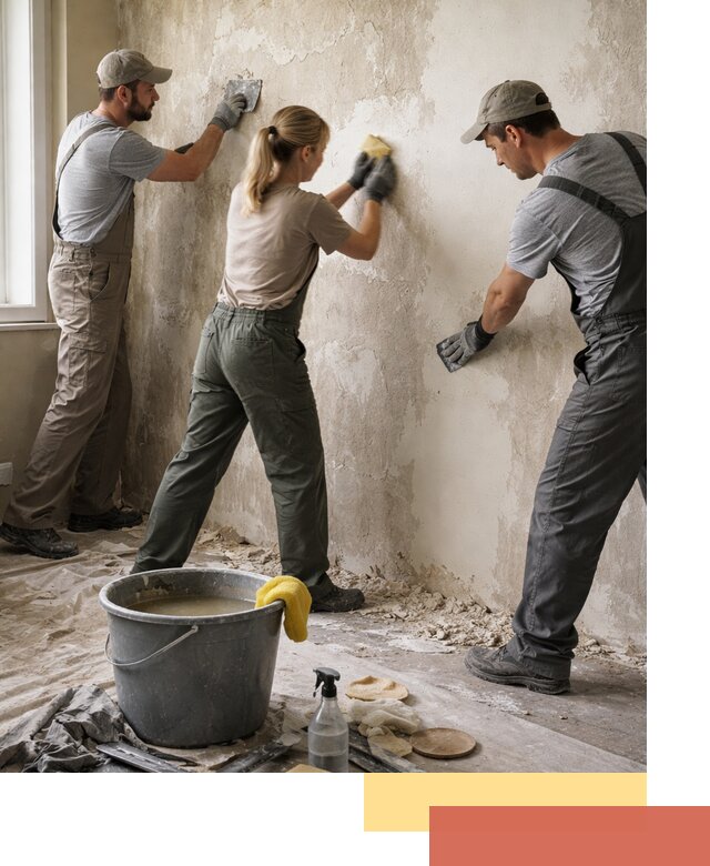 Очистка стен от клея и грунтовки в Алейске качественно и быстро