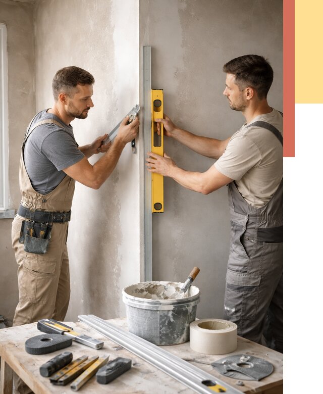 Выведение углов стен в Алейске от 1908 руб. быстро и недорого | ОТДЕЛОЧНИК-Лук