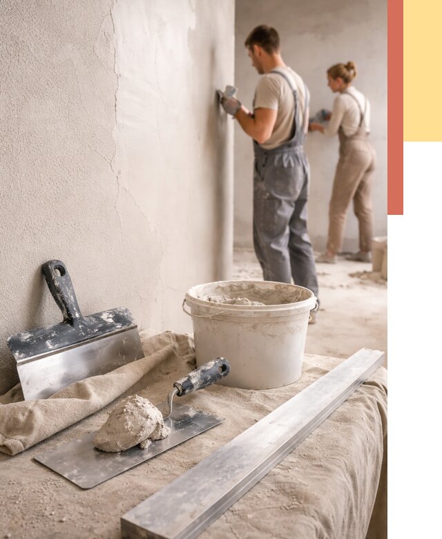 Штукатурка стен гипсовая в Алейске от 4640 руб/м2 — быстро и недорого | ОТДЕЛОЧНИК-Лук