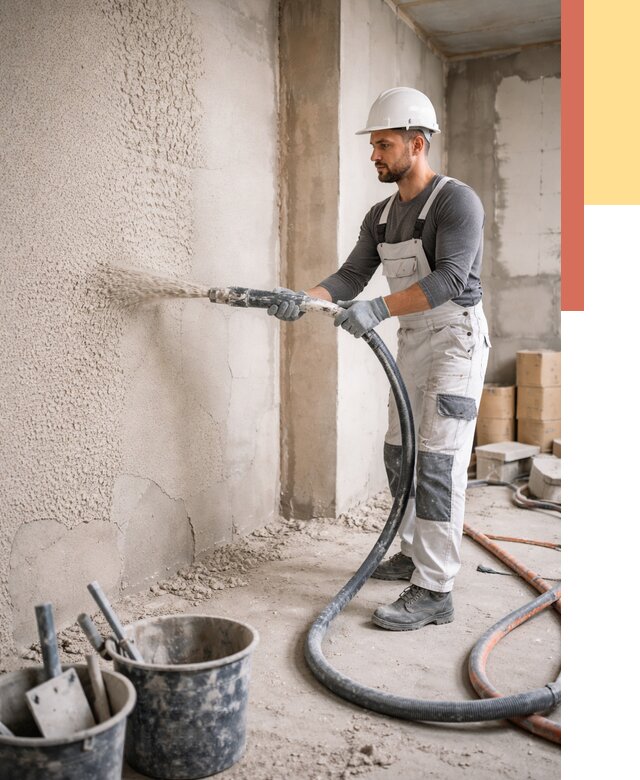 Машинная штукатурка стен в Алейске под ключ от 6702 руб./м2 | ОТДЕЛОЧНИК-Лук