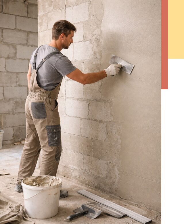 Штукатурка стен из газобетона в Алейске от 2165 руб./м2 — быстро и недорого | ОТДЕЛОЧНИК-Лук