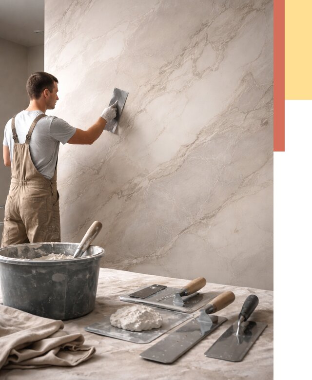 Декоративная штукатурка под мрамор в Алейске от 2887 руб./м² — быстро и недорого | ОТДЕЛОЧНИК-Лук