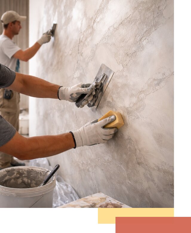 Декоративная штукатурка под мрамор в Алейске для стен и потолков