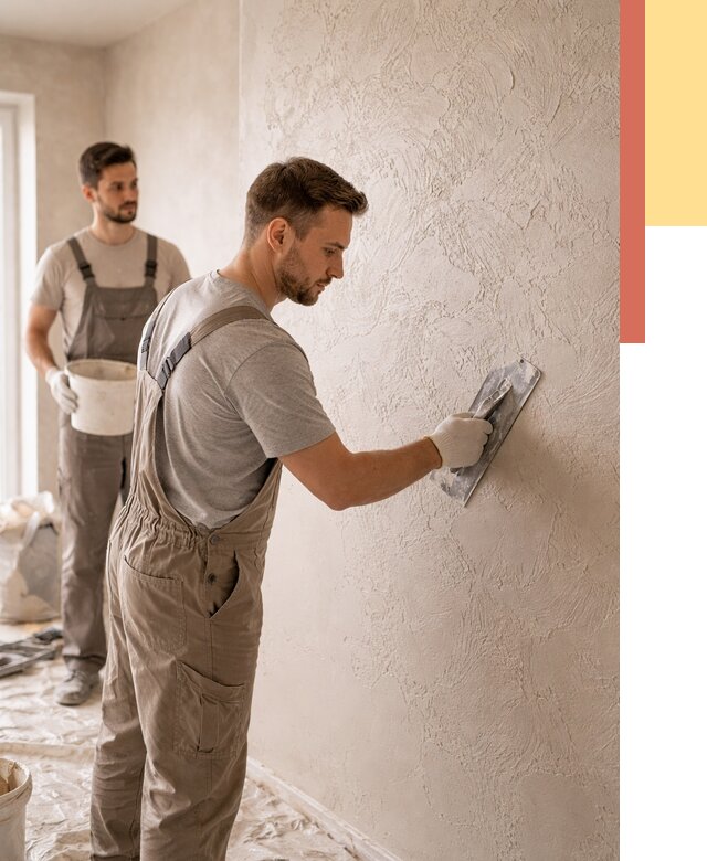 Фактурная штукатурка стен в Алейске от 4331 руб./м² — заказать под ключ | ОТДЕЛОЧНИК-Лук