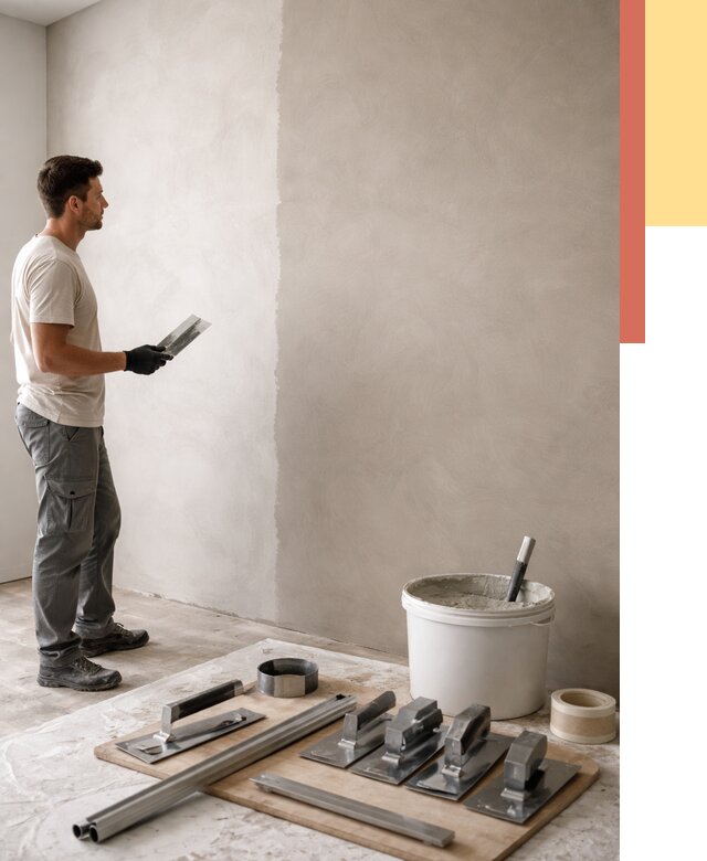 Нанесение микроцемента на стены в Алейске от 3300 руб./м2 под ключ | ОТДЕЛОЧНИК-Лук