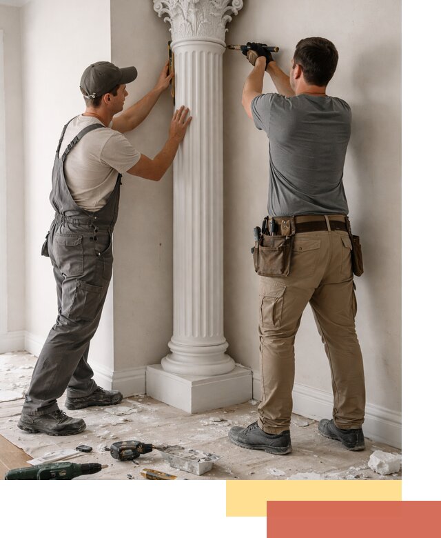 Установка декоративных колонн в Алейске под ключ