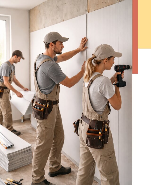 Монтаж ПВХ панелей на стены в Алейске от 464 руб/м2 — быстро и недорого | ОТДЕЛОЧНИК-Лук