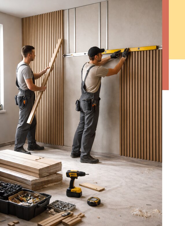 Монтаж реечных панелей на стены в Алейске от 1237 руб. — быстро и недорого | ОТДЕЛОЧНИК-Лук