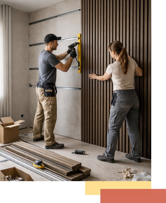 Монтаж реечных панелей на стены в Алейске