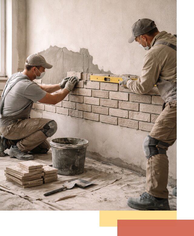 Монтаж декоративного кирпича профессионально в Алейске