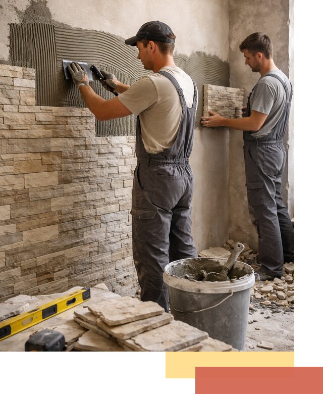 Монтаж искусственного камня в Алейске — облицовка стен и фасадов