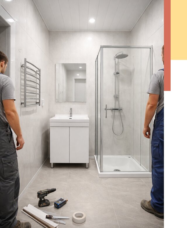 Отделка ванной комнаты панелями ПВХ в Алейске от 4640 руб. за м2 | ОТДЕЛОЧНИК-Лук