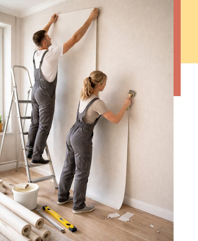 Поклейка флизелиновых обоев в Алейске от 6187 руб. | Быстро и недорого — ОТДЕЛОЧНИК-Лук