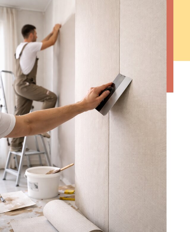 Поклейка текстильных обоев в Алейске от 4640 руб. под ключ | ОТДЕЛОЧНИК-Лук