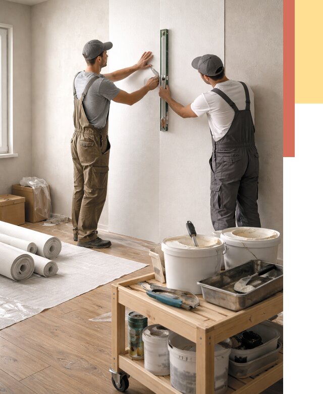 Поклейка стеклообоев в Алейске от 6702 руб. за м2 — быстро и недорого | ОТДЕЛОЧНИК-Лук