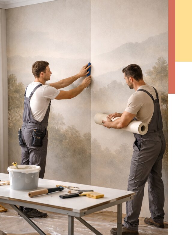 Поклейка фотообоев в Алейске от 8764 руб/м² — быстро и недорого | ОТДЕЛОЧНИК-Лук