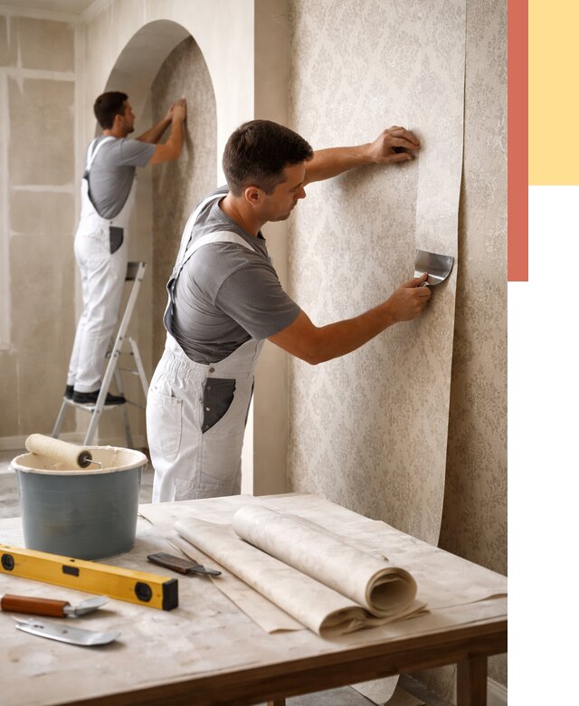 Поклейка обоев на сложные стены в Алейске от 2887 руб. под ключ | ОТДЕЛОЧНИК-Лук