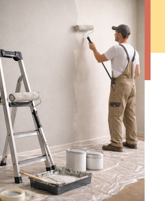 Покраска стен латексной краской в Алейске от 4640 руб. за м2 | ОТДЕЛОЧНИК-Лук