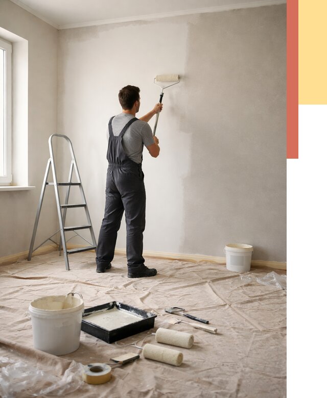 Покраска стен моющейся краской в Алейске от 361 руб./м² — быстро и недорого | ОТДЕЛОЧНИК-Лук