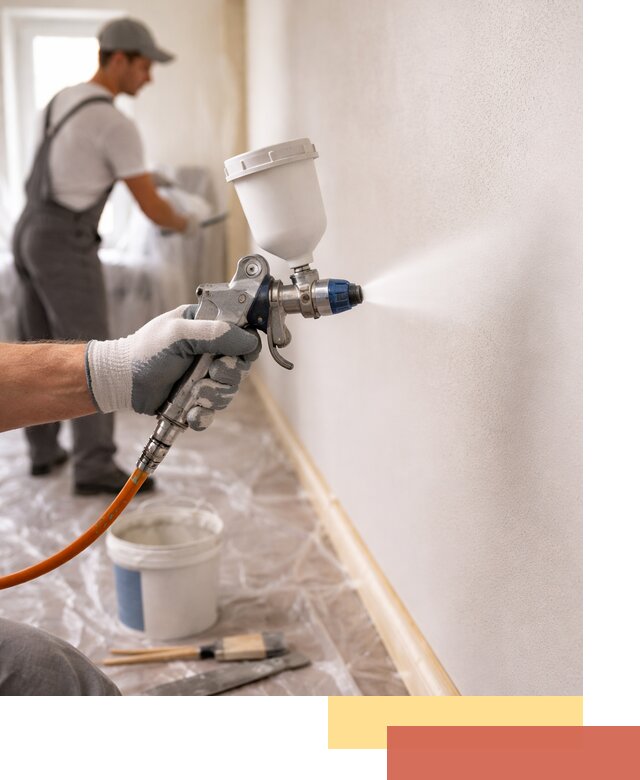 Покраска стен краскопультом в Алейске быстро и качественно