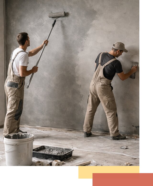 Покраска стен под бетон в Алейске профессионально и недорого