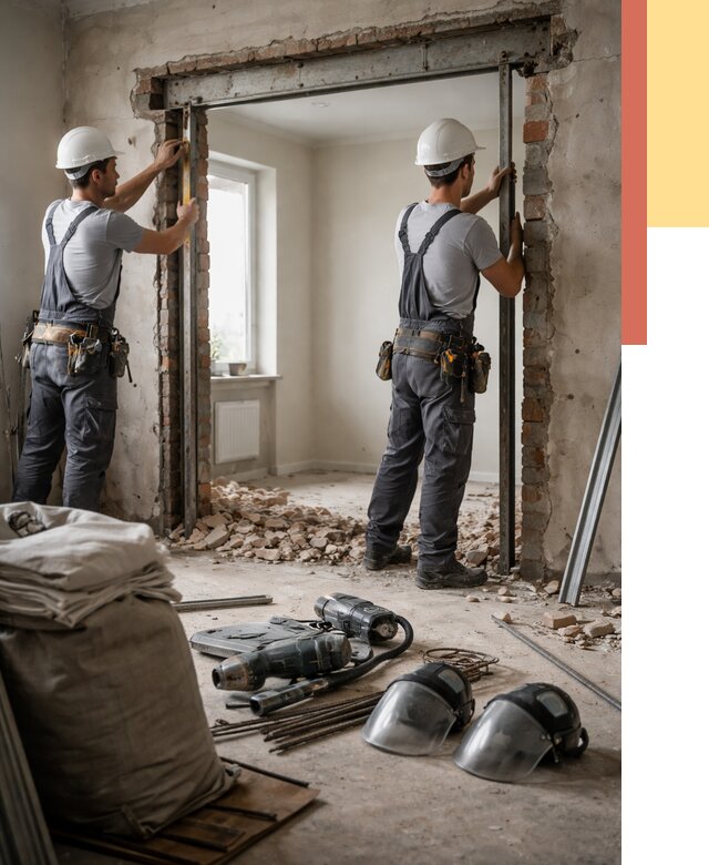 Расширение дверного проема в Алейске от 12889 руб. под ключ | ОТДЕЛОЧНИК-Лук