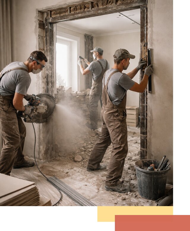 Расширение дверного проема под установку новой двери в Алейске