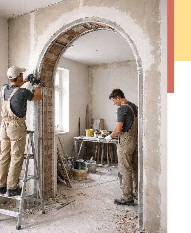 Устройство арочного проема в Алейске от 9795 руб. под ключ — быстро и недорого | ОТДЕЛОЧНИК-Лук