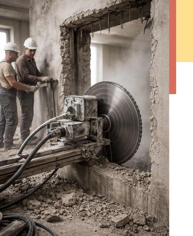 Алмазная резка проемов в Алейске от 4640 руб. быстро и недорого | ОТДЕЛОЧНИК-Лук