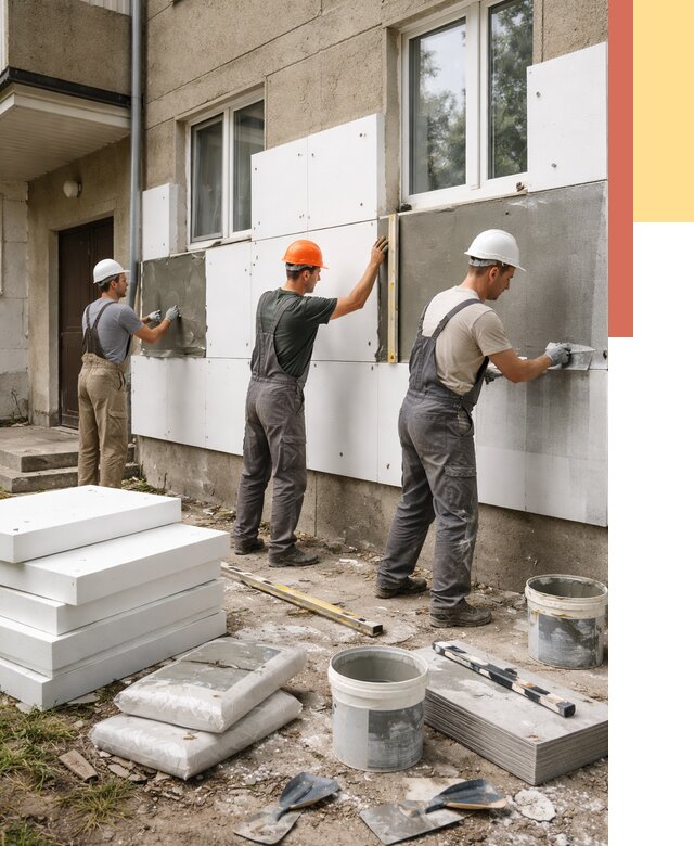 Утепление стен пенопластом в Алейске от 1804 руб. — недорого и под ключ | ОТДЕЛОЧНИК-Лук