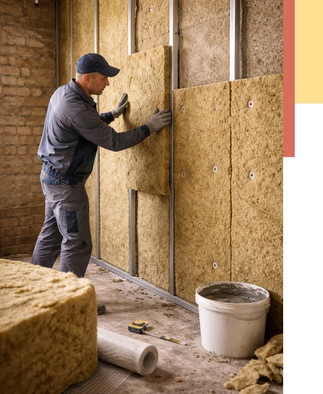 Утепление стен минватой в Алейске от 1392 руб./м2 — недорого и быстро | ОТДЕЛОЧНИК-Лук