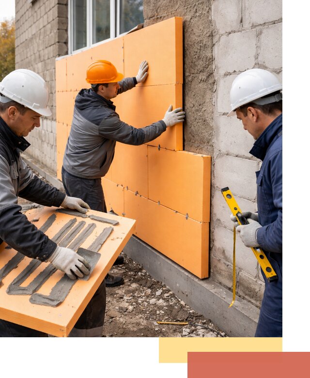 Утепление фасада пеноплексом под ключ в Алейске