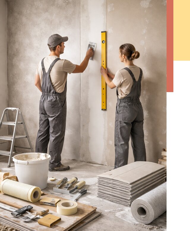 Отделка стен в Алейске от 1547 руб/м² — недорого, быстро, под ключ | ОТДЕЛОЧНИК-Лук