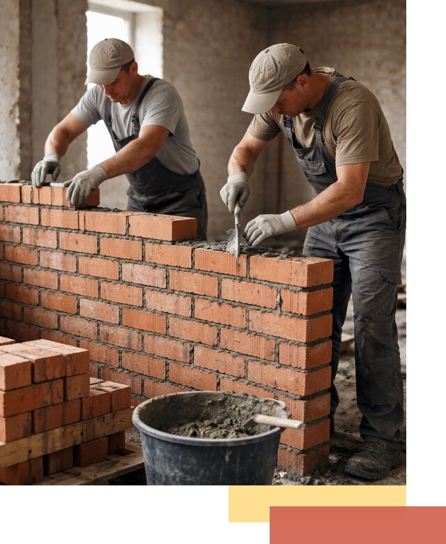 Кладка кирпичных перегородок под ключ в Алейске