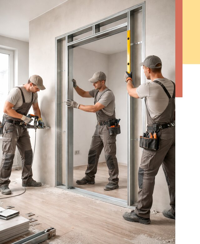 Устройство дверного проема в перегородке в Алейске от 4640 руб. под ключ | ОТДЕЛОЧНИК-Лук