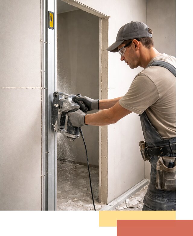 Устройство дверного проема в перегородке в Алейске