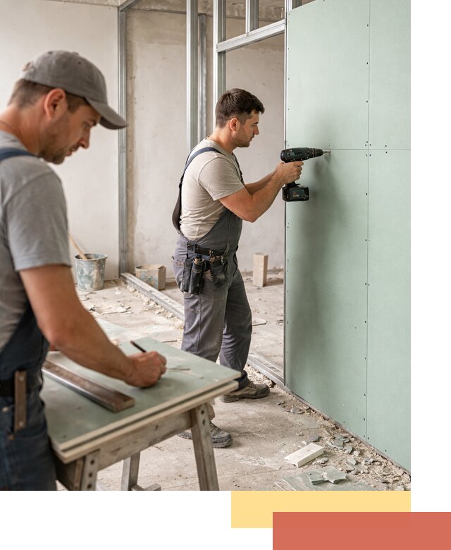 Перегородки из влагостойкого гипсокартона под ключ в Алейске