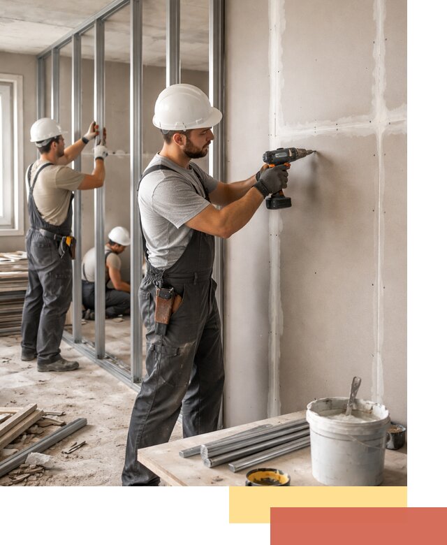 Перегородки из огнестойкого гипсокартона в Алейске под ключ