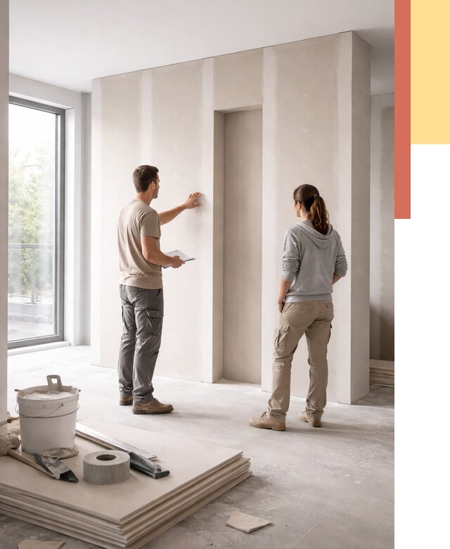 Зонирующая перегородка из гипсокартона в Алейске от 2887 руб. под ключ | ОТДЕЛОЧНИК-Лук