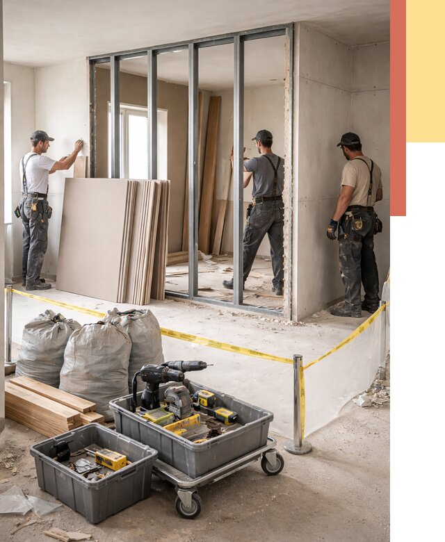 Перенос гипсокартонной перегородки в Алейске под ключ от 4640 руб. | Демонтаж и монтаж – ОТДЕЛОЧНИК-Лук