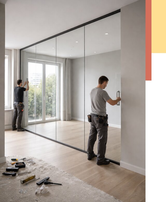 Изготовление стеклянных перегородок в Алейске от 12734 руб. под ключ | ОТДЕЛОЧНИК-Лук