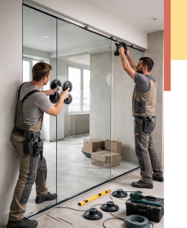 Монтаж стеклянных перегородок в Алейске от 6702 руб. | ОТДЕЛОЧНИК-Лук