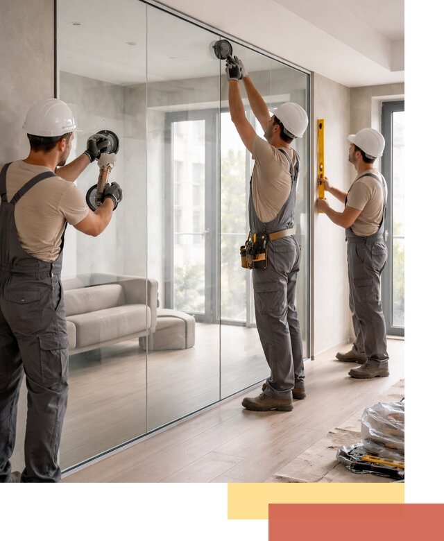 Перегородки из закаленного стекла в Алейске для офисов и квартир