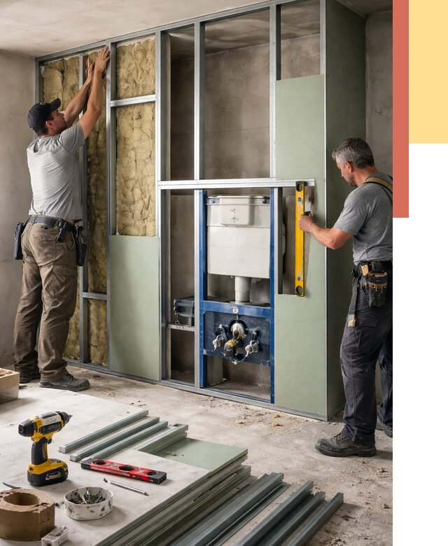 Установка сантехнических перегородок в Алейске от 8764 руб. | ОТДЕЛОЧНИК-Лук