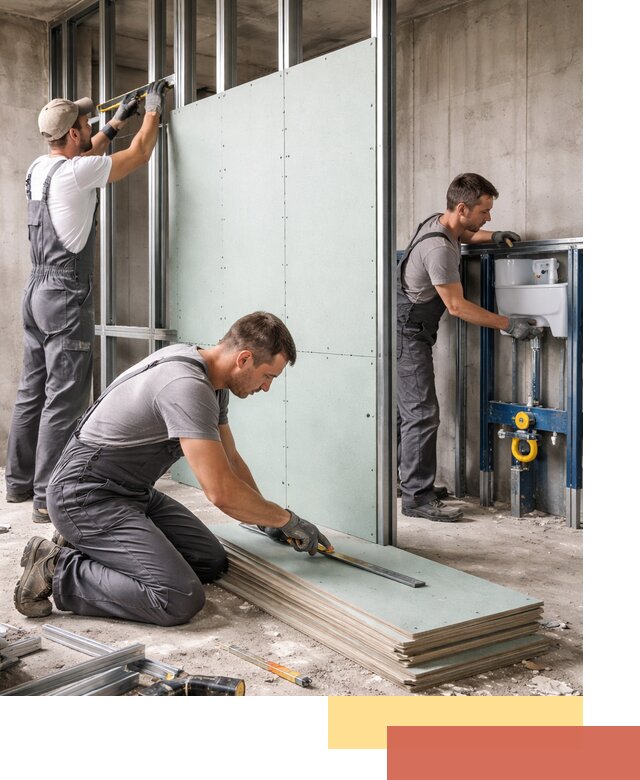 Монтаж и ремонт сантехнических перегородок в Алейске