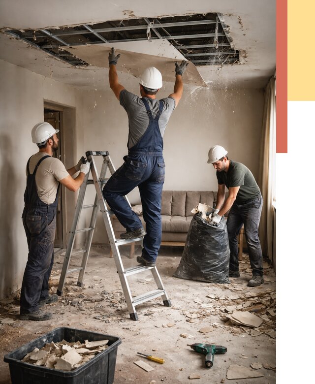 Демонтаж гипсокартонного потолка в Алейске от 433 руб. за м2 — ОТДЕЛОЧНИК-Лук